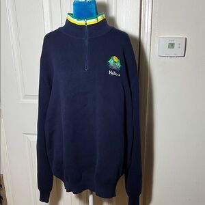 Malbon Golf Montegro Knit Quarter Zip Pullover XXL